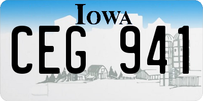 IA license plate CEG941