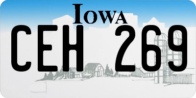 IA license plate CEH269