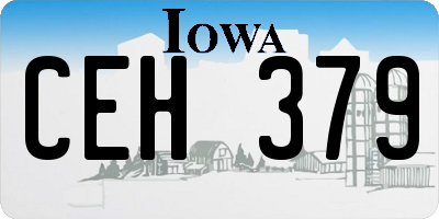 IA license plate CEH379