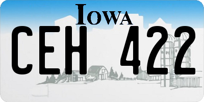 IA license plate CEH422