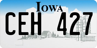 IA license plate CEH427