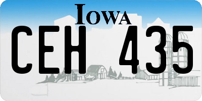 IA license plate CEH435