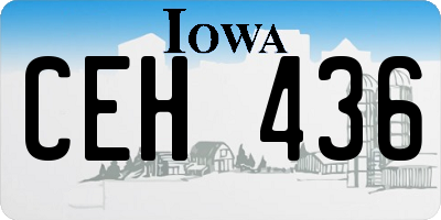 IA license plate CEH436