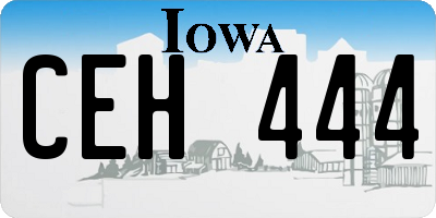 IA license plate CEH444