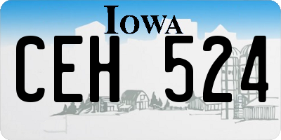 IA license plate CEH524