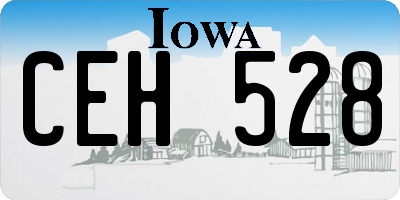 IA license plate CEH528
