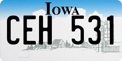 IA license plate CEH531