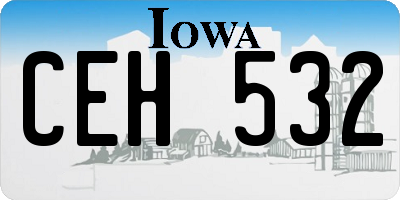 IA license plate CEH532