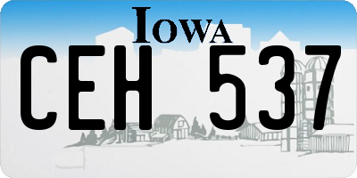 IA license plate CEH537