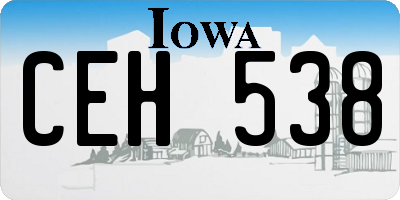IA license plate CEH538