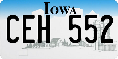 IA license plate CEH552