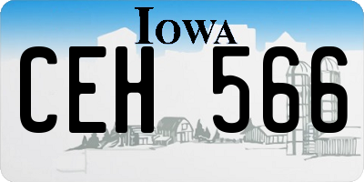 IA license plate CEH566