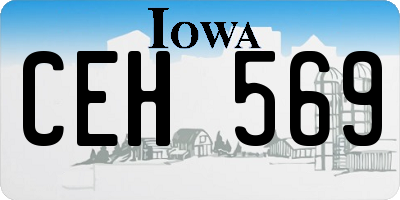 IA license plate CEH569