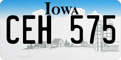 IA license plate CEH575