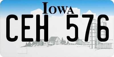 IA license plate CEH576