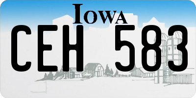 IA license plate CEH583