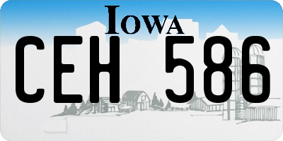 IA license plate CEH586