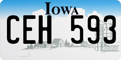 IA license plate CEH593