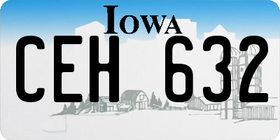 IA license plate CEH632