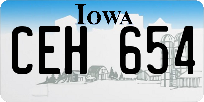 IA license plate CEH654