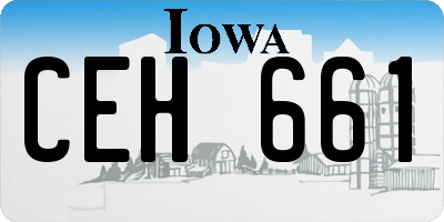 IA license plate CEH661