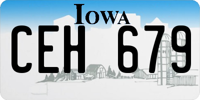 IA license plate CEH679