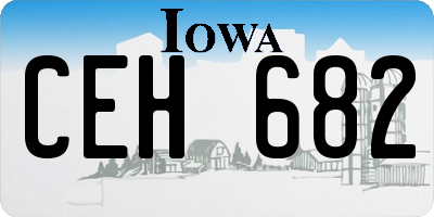 IA license plate CEH682