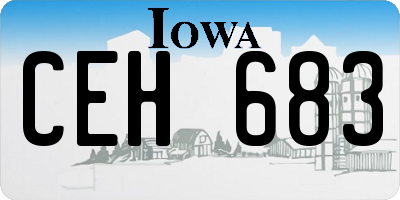 IA license plate CEH683