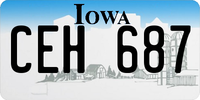 IA license plate CEH687