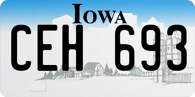 IA license plate CEH693