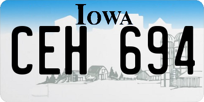 IA license plate CEH694