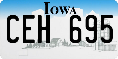 IA license plate CEH695