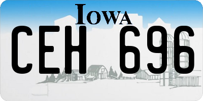 IA license plate CEH696