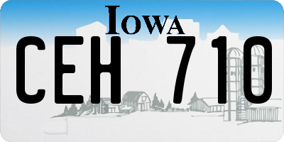 IA license plate CEH710