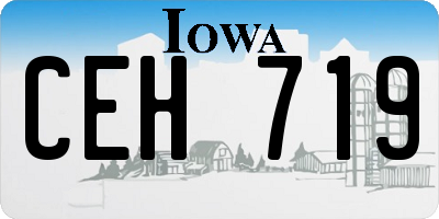 IA license plate CEH719