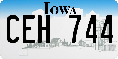 IA license plate CEH744
