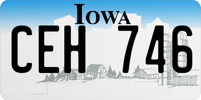 IA license plate CEH746