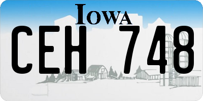 IA license plate CEH748