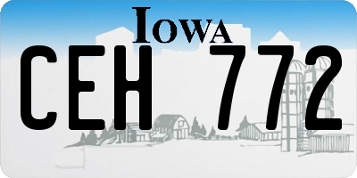 IA license plate CEH772