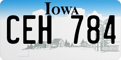 IA license plate CEH784