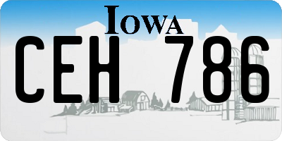IA license plate CEH786