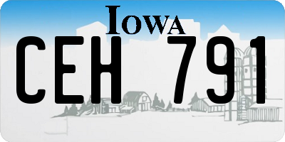 IA license plate CEH791