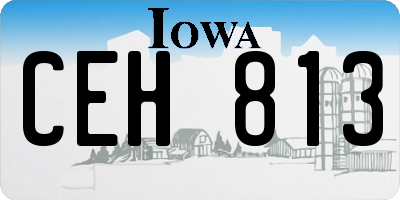 IA license plate CEH813