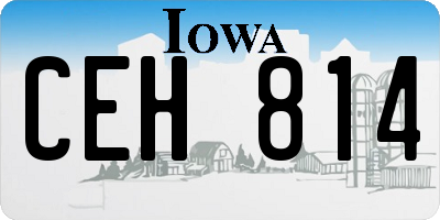 IA license plate CEH814