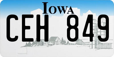 IA license plate CEH849