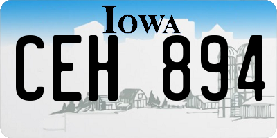 IA license plate CEH894