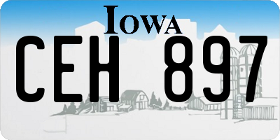 IA license plate CEH897