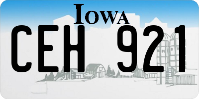 IA license plate CEH921