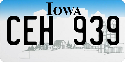 IA license plate CEH939