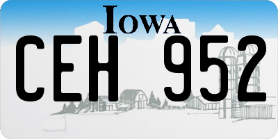 IA license plate CEH952